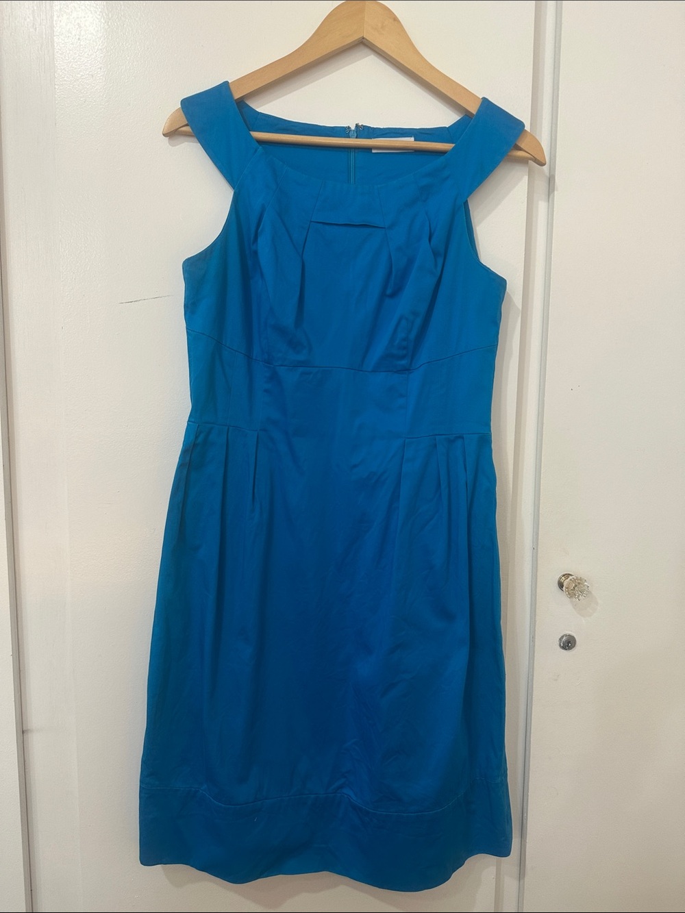 Calvin Klein Teal Fit-and-Flare Midi Dress